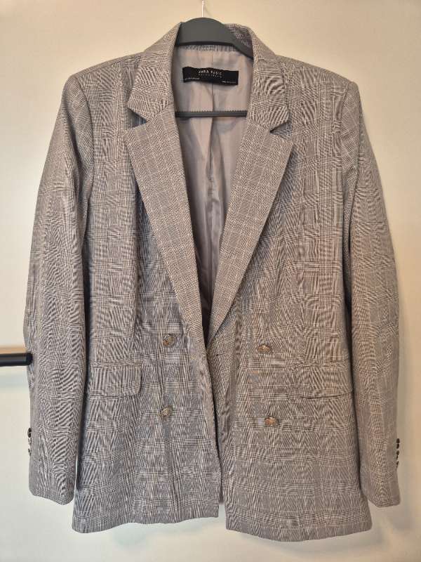 Köflóttur Grá Blazer