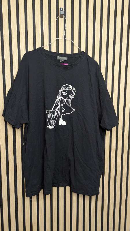 Ovrsized svartur stutterma fashion