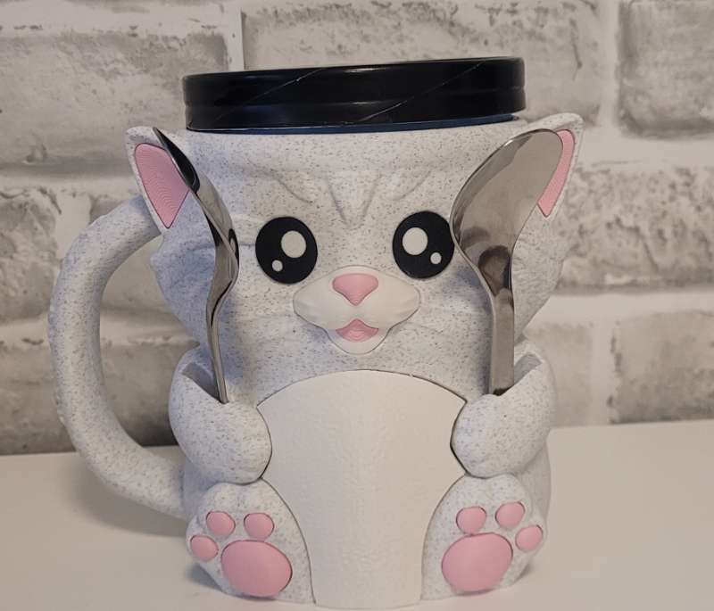 Íshaldari kisa hvít