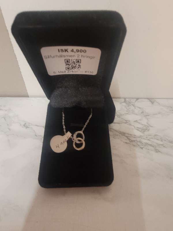 Silfurhálsmen 2 hringir saman