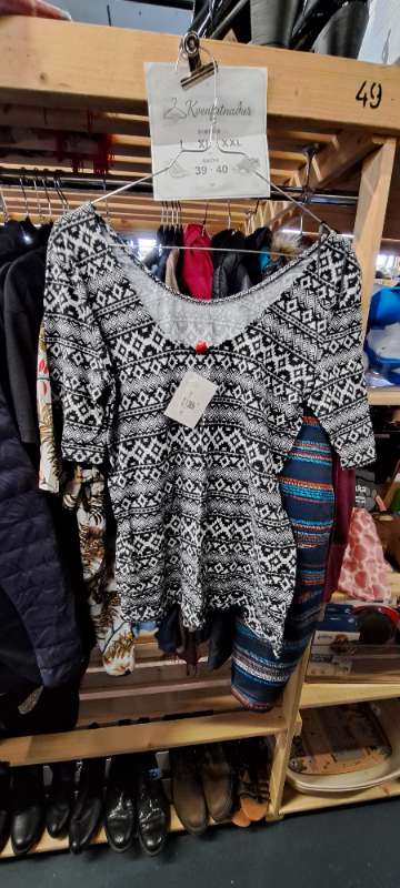 H&M mynstraður stutterma