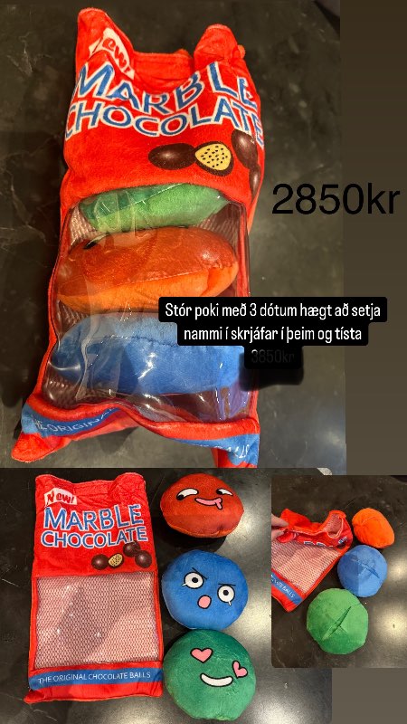 Stór poki 3dót nammi rauður