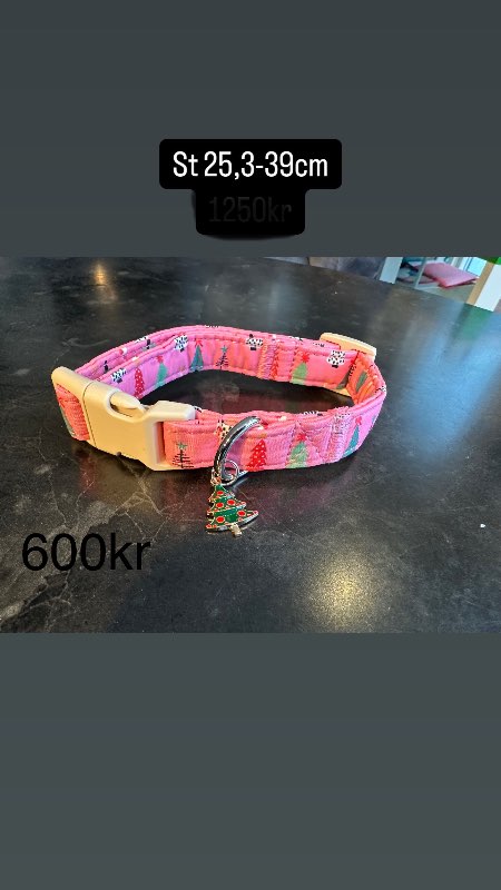 Bleik jóla hundaól með jólatrénu