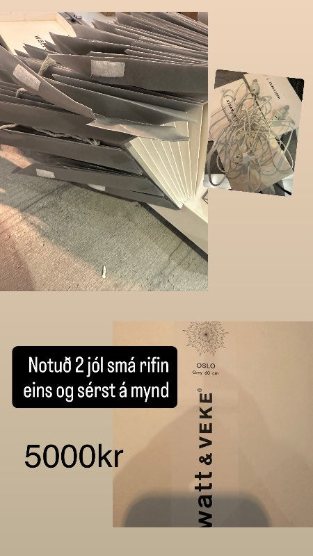 Watt&Vake stjarna 60cm grá