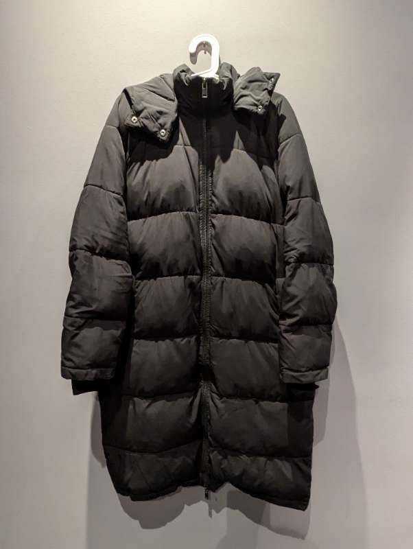 Úlpa síð svört oversized
