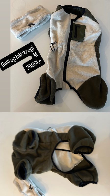 Flísgalli+kragi ljós+grænn