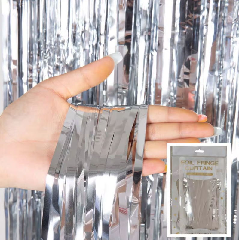 1*2M Foil Curtain Silver