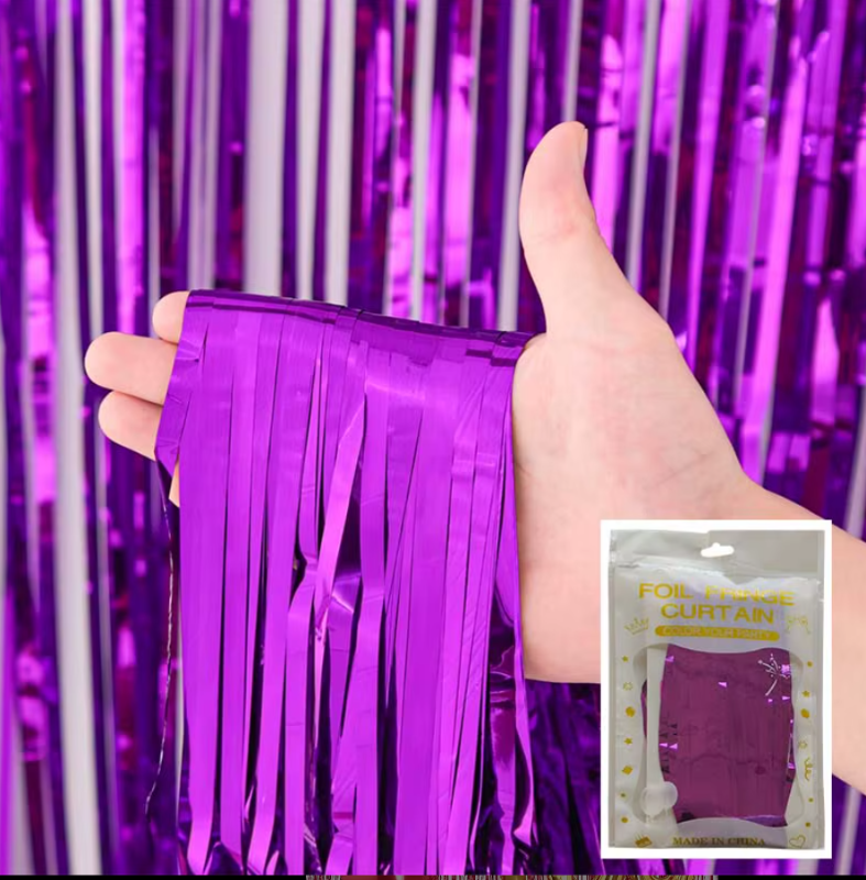 1*2M Foil Curtain Purple