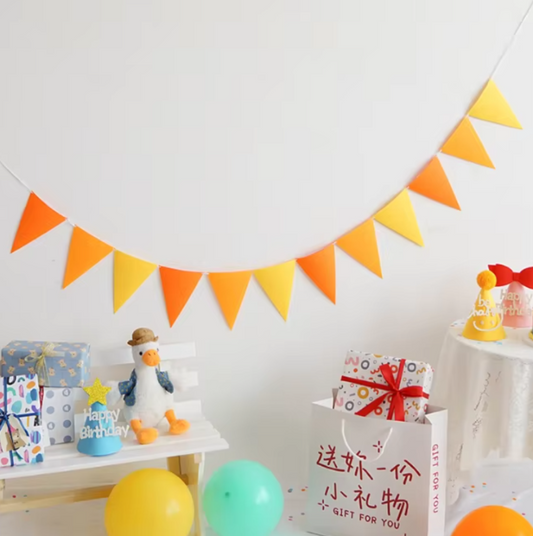 Yellow Felt Triangle Flag