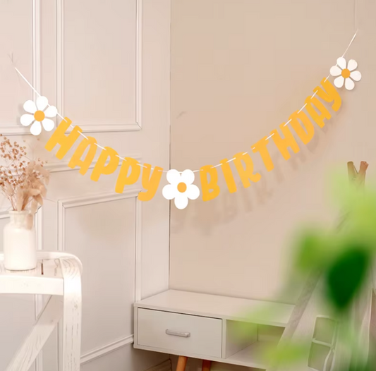 HPBD Banner with Daisy Yellow
