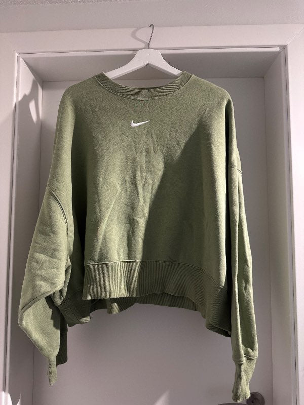 NIKE, Græn Oversized Peysa