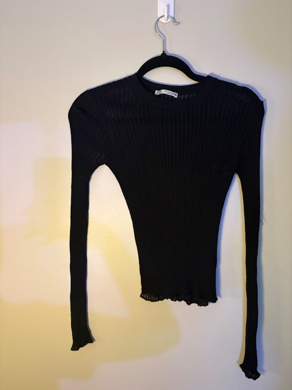 Zara seethrough peysa