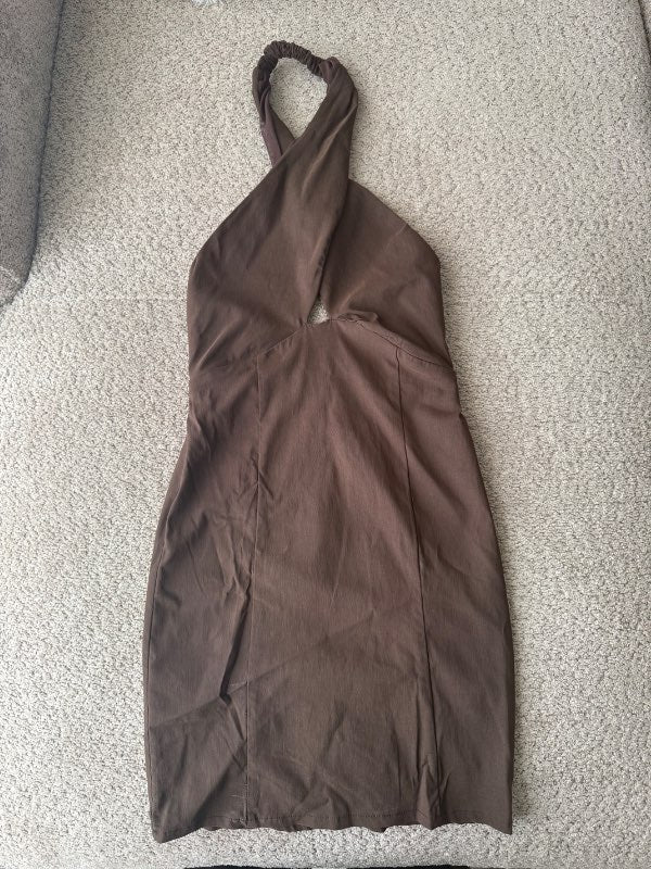 Pull&bear brúnn kjóll