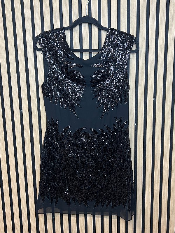 MANER Pallíettukjóll svartur