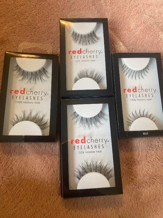 Red cherry eyelashes reusable