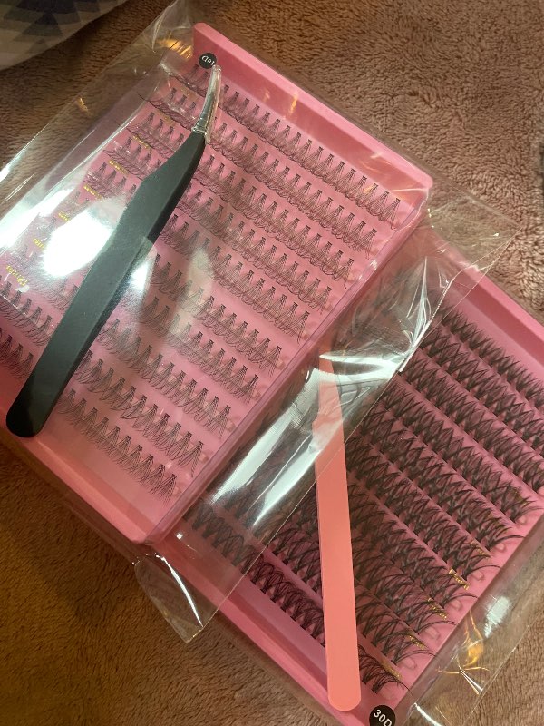 Cluster eyelashes+ tweezer