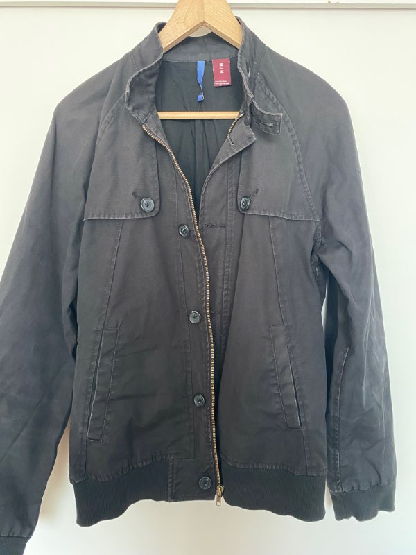 Stock svartur jakki M