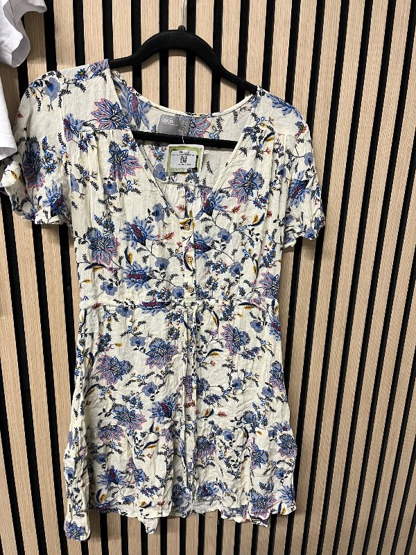 blóma stuttermakjóll asos