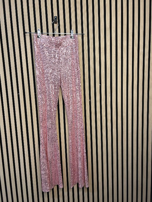 Bleikar glimmer buxur