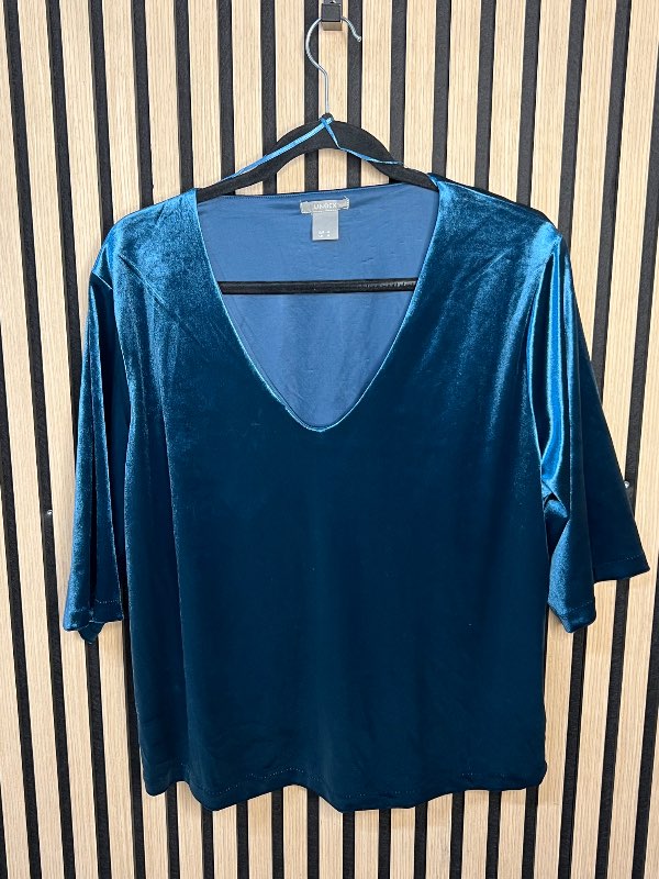 Lindex blússa blágræn