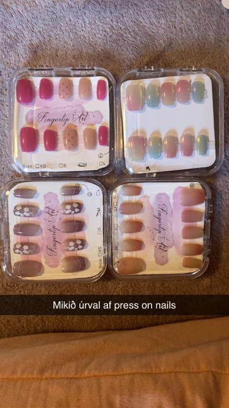 Press on nails margar tegundir