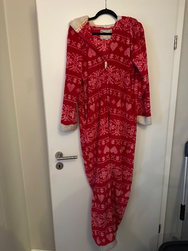 Rauður jóla onesie