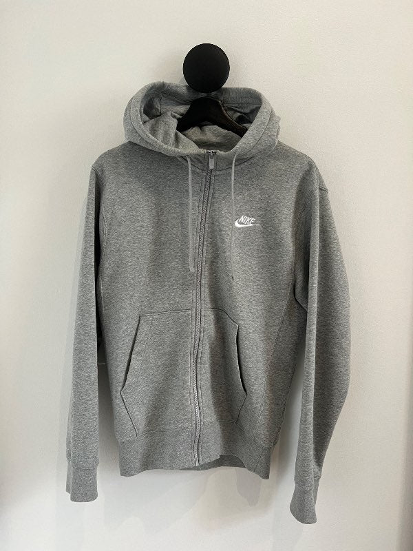 Grá Nike rennd hettupeysa