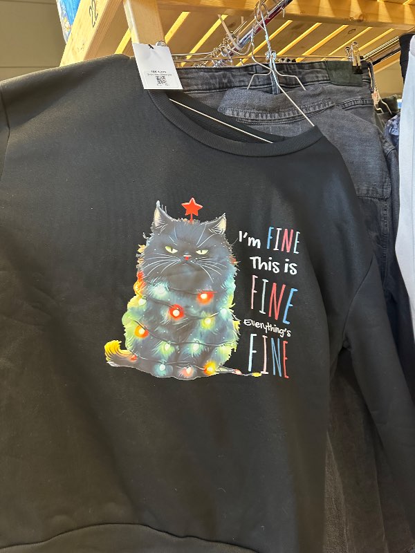 Svört kisu jólapeysa