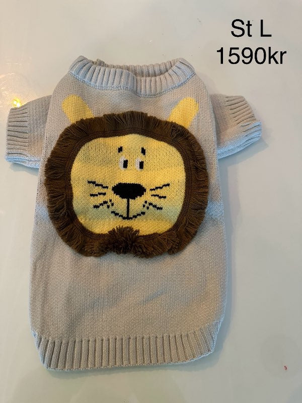 Ljós ljóna peysa St L ny hunda