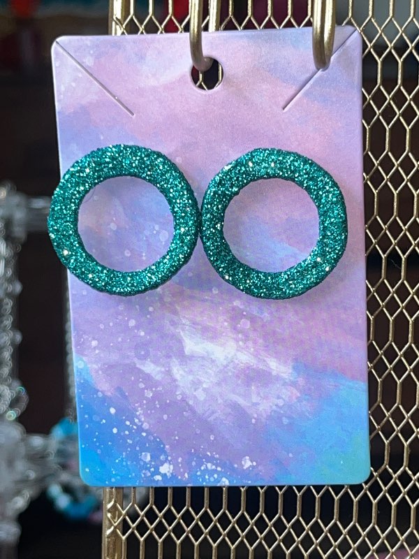 Eyrnalokkar handmade úr leir