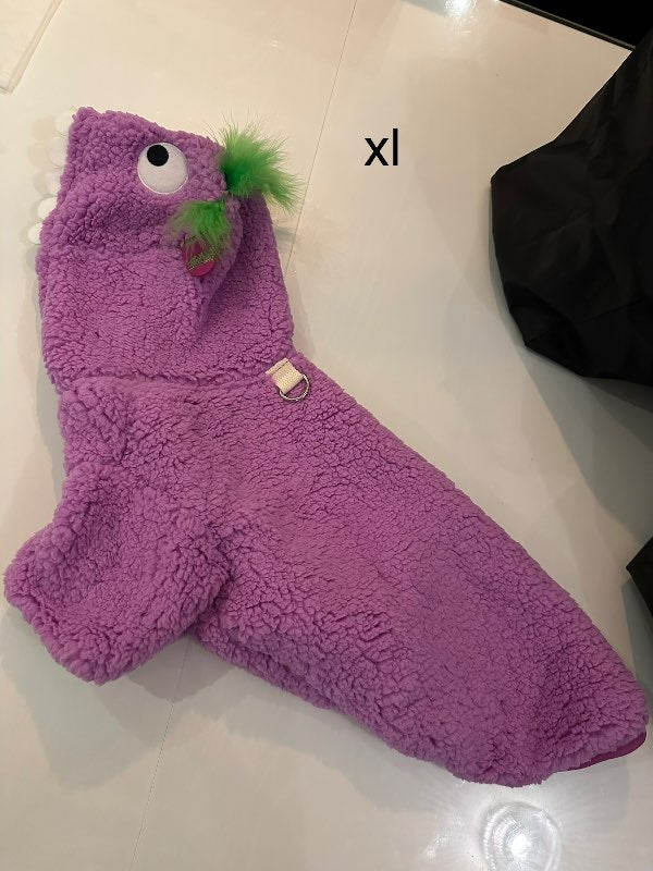Skrímsla peysa fjólublá hunda XL