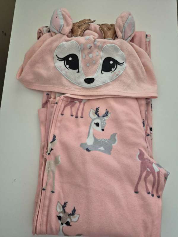 Kósýgalli bleikur bambi m.hettu