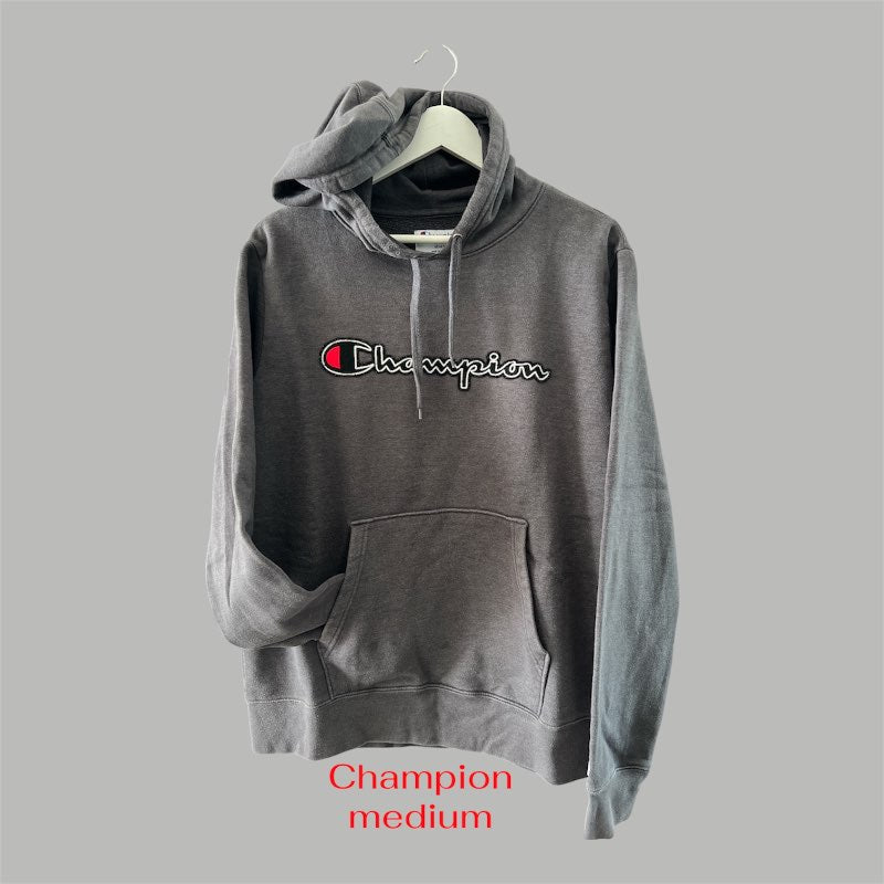 Champion grá hettupeysa