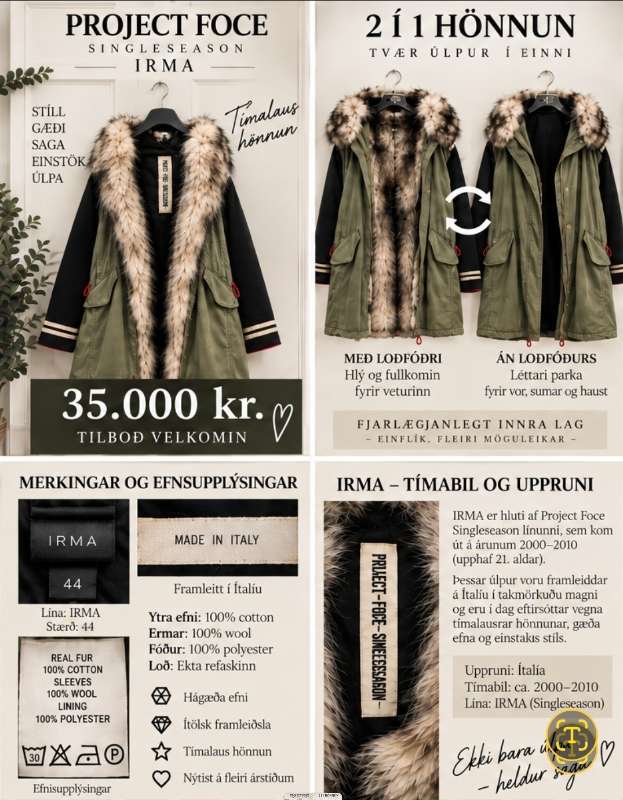 Irma ÚlpaEkta feldur