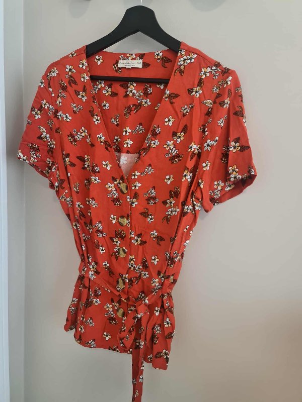 Blússa appelsínugul