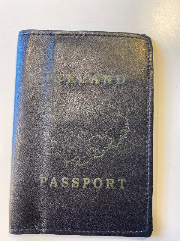 Leður vegabréfa veski