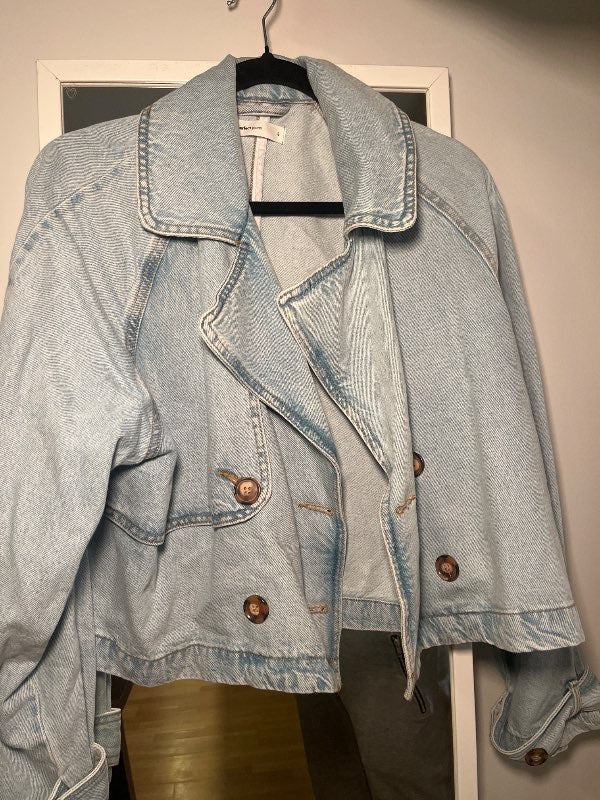 GinaTricot blár gallajakki