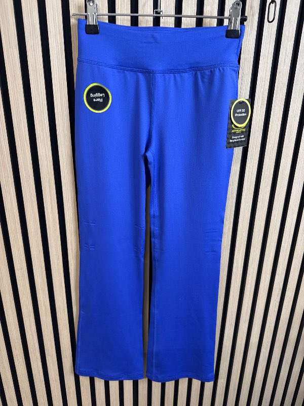 Bláar útvíðar buxur nýjar