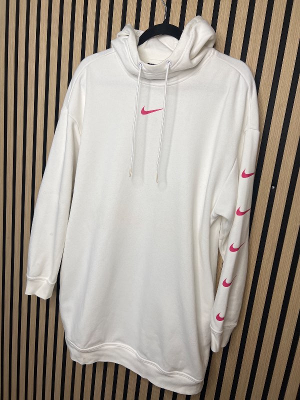 Nike síð Hettupeysa Hvít