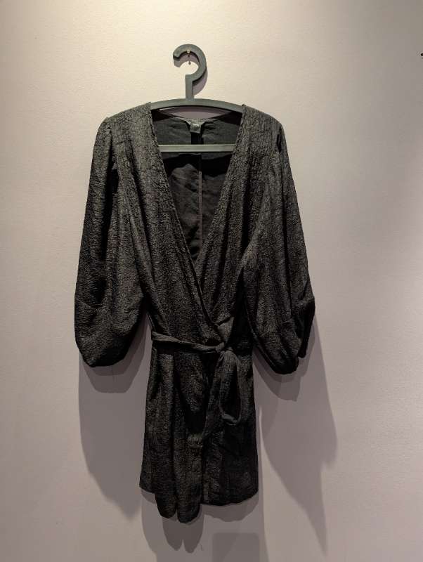 Wrapp dress Lindex svartur