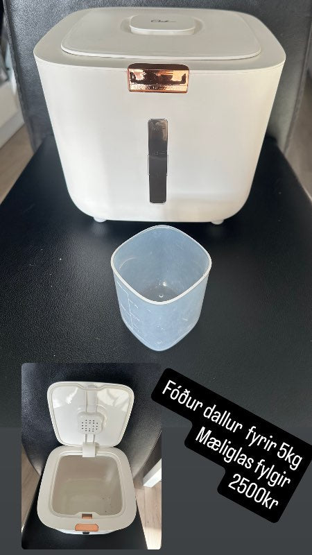 Fóður dallur f.5kg hvítur