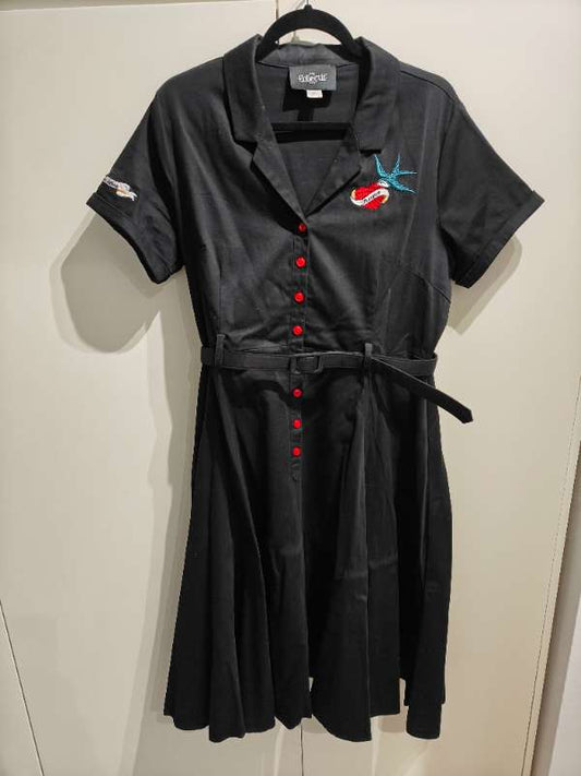 Svartur Rockabilly kjóll