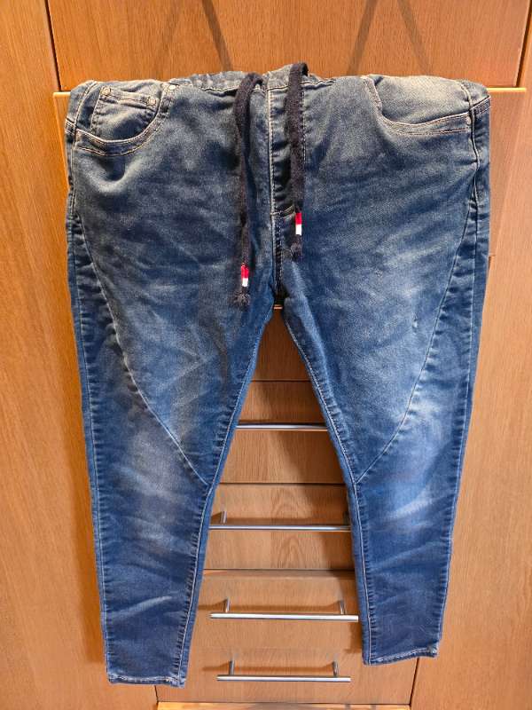 Denim gallabuxur