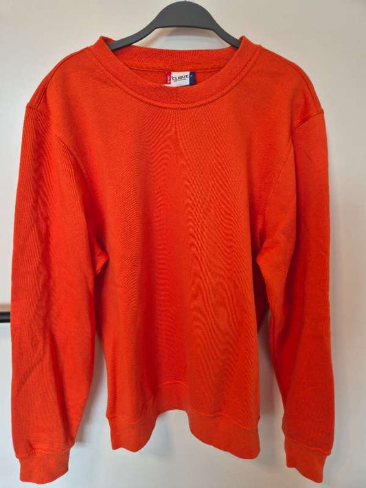 Appelsínugul M háskólapeysa