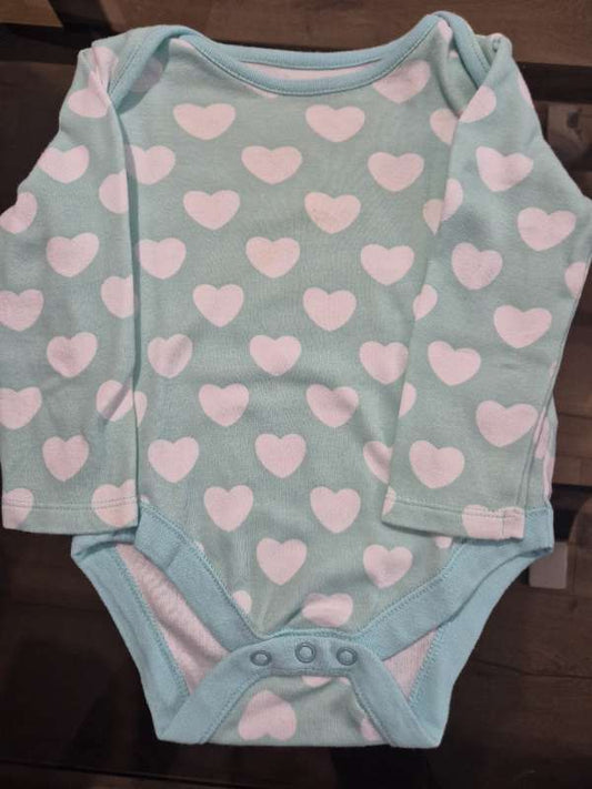 Samfella green/hearts