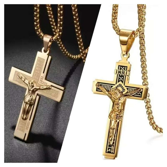 Crucifix á keðju Gull
