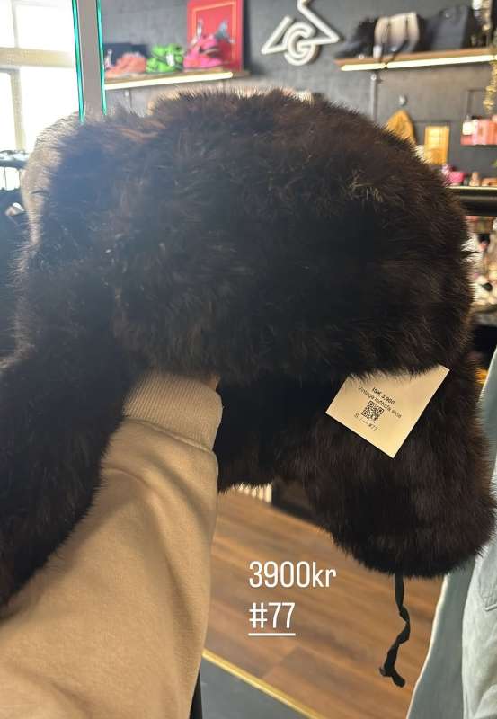 Vintage loðhúfa ekta