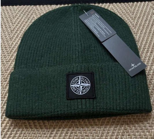 Stone island húfa dökk græn