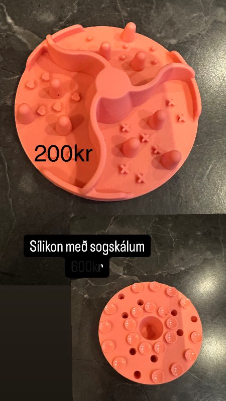 Silikon m.sogskál borða hægt