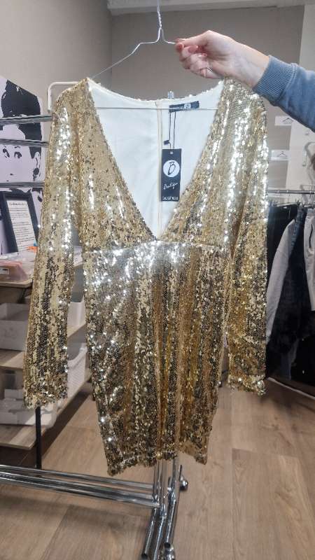 Sequin gold dress
